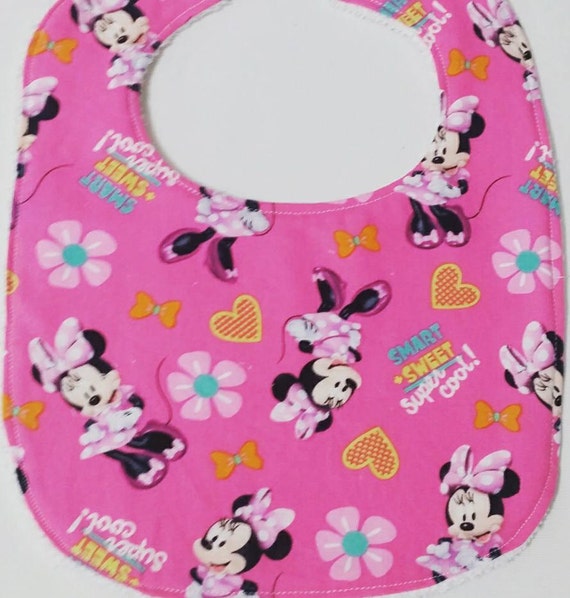 100% Cotton Baby Bib Minnie Mouse