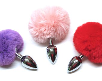 Exotic Bunny Fluffy Tail Butt Plug Anal Plug Pure Pleasure Butt Plug Bdsm Fetish Toy Mature Pick Color