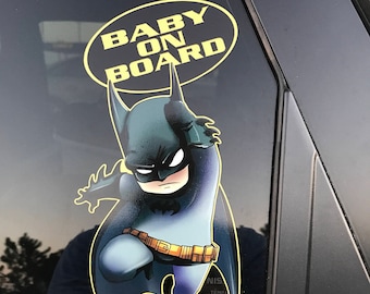 Batman Baby On Board, Baby Batman Bumper Sticker, Baby On Board Decal, Batman Sticker, Batman Car Decal, Its A Boy