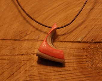 Necklace made of recycled skateboard * unique *.