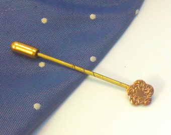 Vintage, flower, tie pin, flower pin, flower tie pin, vintage tie pin, tie pin, flower stick pin, vintage stick pin, jewelry, tie tack,