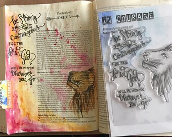 Strong and Courageous Clear Stamp Set Perfect For Bible Journaling