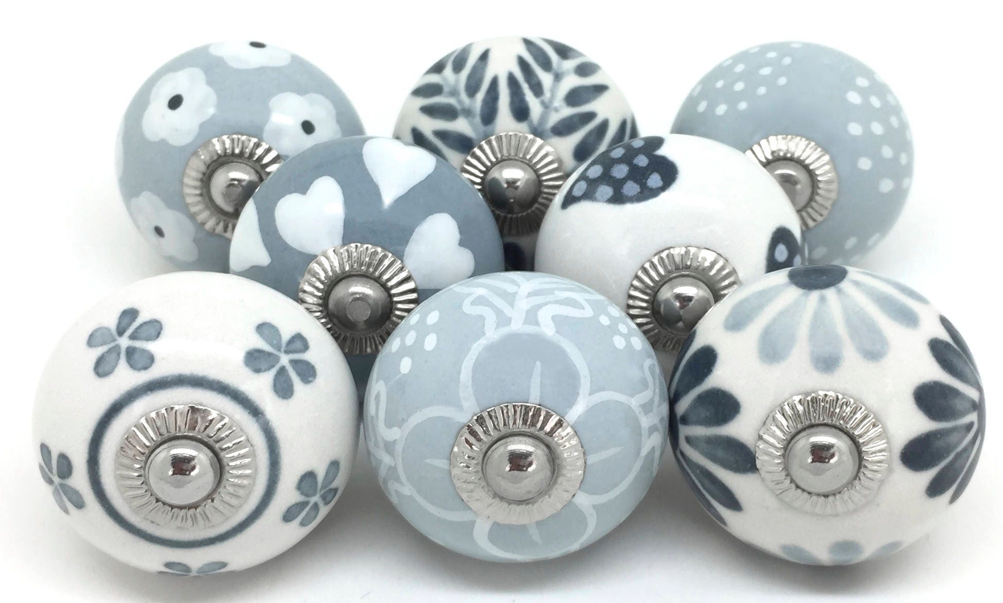 Set of 8 Ceramic Door Knobs Designed By & Exclusive to These