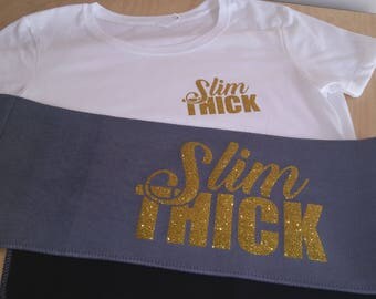 8" Slim Thick Waist Trimmer with Gold or Silver Glitter.