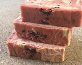 Hibiscus raspberry soap