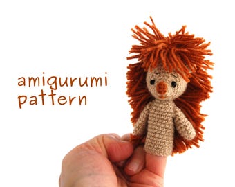 hedgehog amigurumi pattern, crochet finger puppet, hedgie puppet pattern, animal finger puppet, animal puppet pattern, amigurumi hedgehog