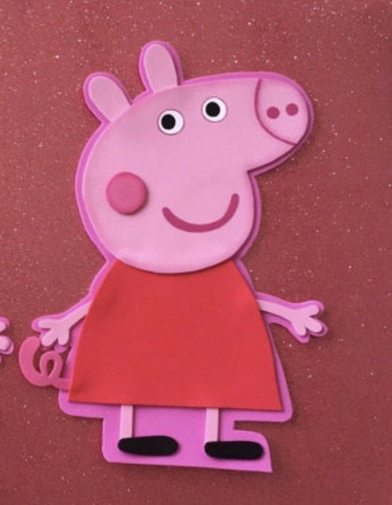 Items similar to Peppa pig cut out on Etsy