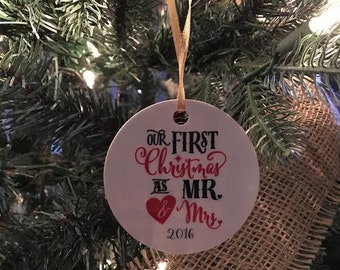 Wedding Ornament - Christmas Tree Ornament