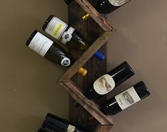Wall mounted wine rack