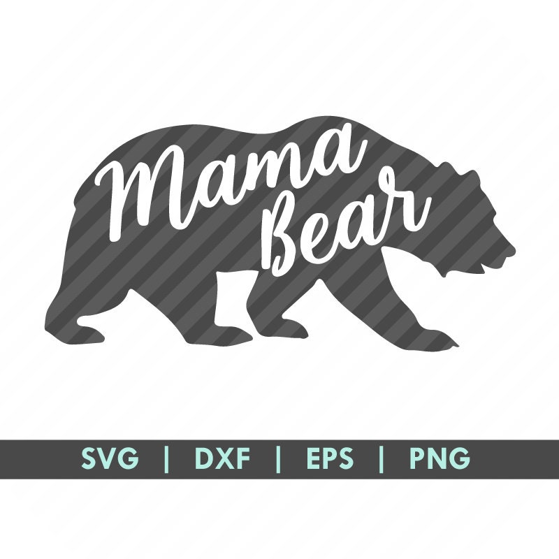 Download Mama Bear Silhouette SVG DXF Cut File from KavemanKreative ...