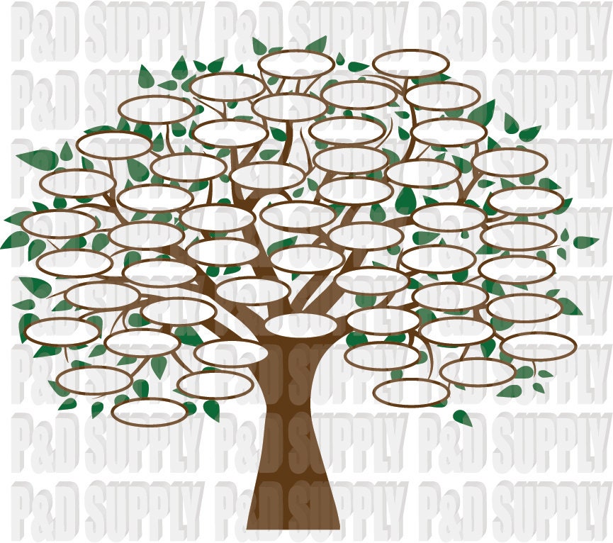 Family Tree 52 SVG DXF Digital cut file for cricut or