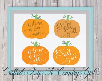 Welcome to Our Patch, Happy fall yall, SVG, bundle, pumpkin patch, Halloween, vinyl, cut file, fall, autumn, Halloween svg, silhouette