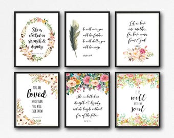 25 Prints - Bible Verse Printable Set - Instant Download