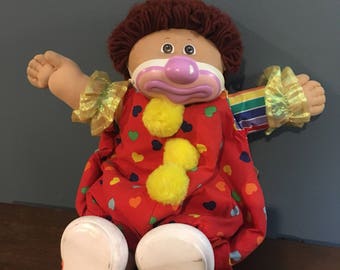 Vintage 1980's Clown Cabbage Patch with Tag Still Attached