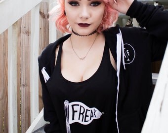 FREAK FLAG Tank, Punk Shirt, Punk Rock, Rockabilly, Psychobilly, Rocker Tank, Tattoo Shirt, Graphic Tee, Tattoo Tee, Eco Friendly, FreakFly