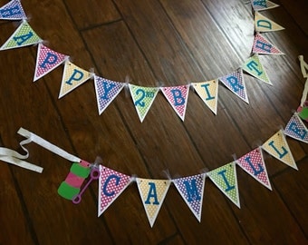 Bubble party large birthday banner