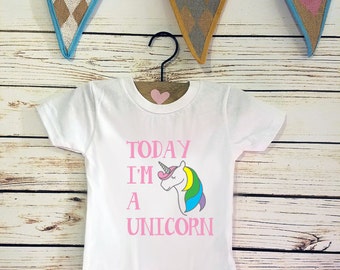 Today I'm A Unicorn, First birthday, Fairy tale Birthday shirt, Birthday, Unicorn, First Birthday, 99% Unicorn, Girl Shirt, Horse shirt, zoo