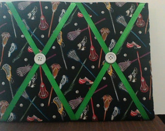 Lacrosse themed memory/bulletin board