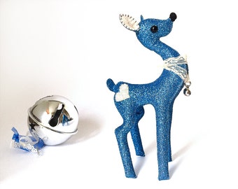 Soft Sculpture | Deer Art | Magic Deer | Fairy Deer | Ooak Plush | Art Doll | Fawn Miniature | Deer Doll | Fairy Tale Toy | Blue