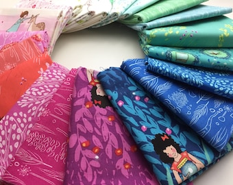 Wee Wander, by, Sarah Jane, Complete fabric bundle, Fat Eighth, Fat Quarter, Micheal Miller Fabrics, OOP, FQ, F8, Quilting Cotton