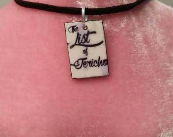 The List of Jericho Charm Necklace, Y2J, Chris Jericho, Wrestling, WWE, wrestling necklace, Y2J necklace, gifts for her, unique necklace