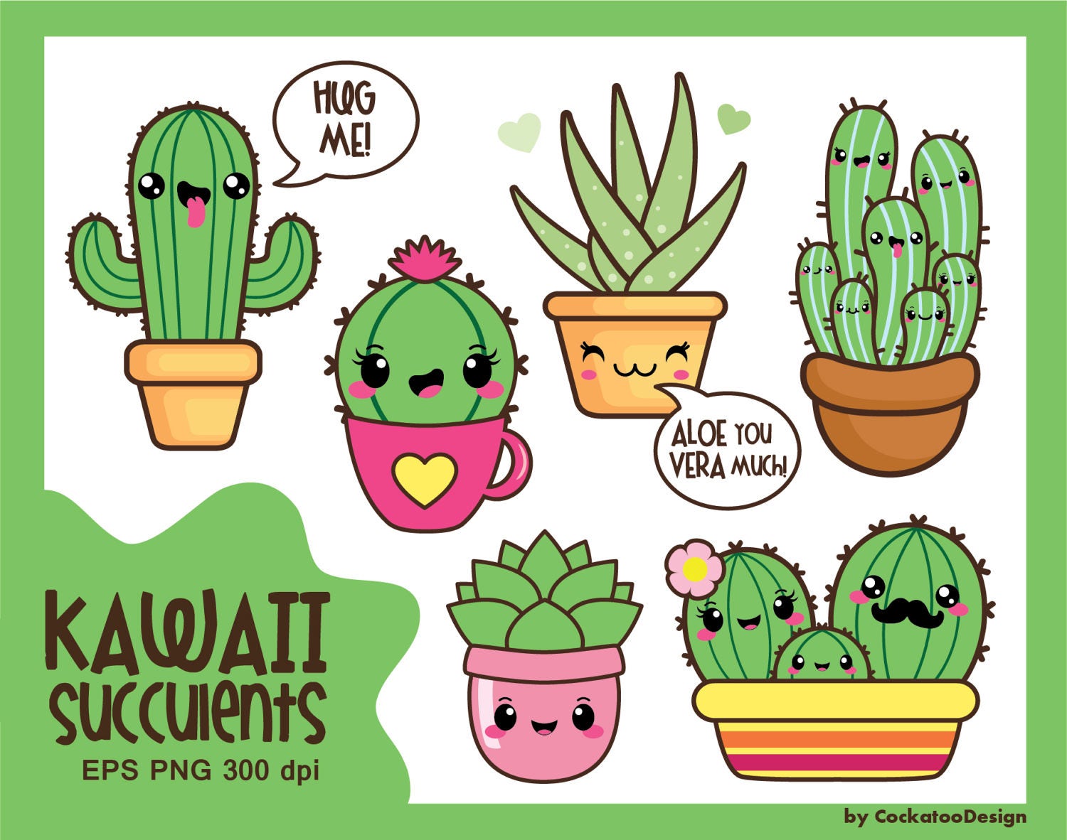Download 30% OFF Kawaii clip art Valentine clipart kawaii cactus