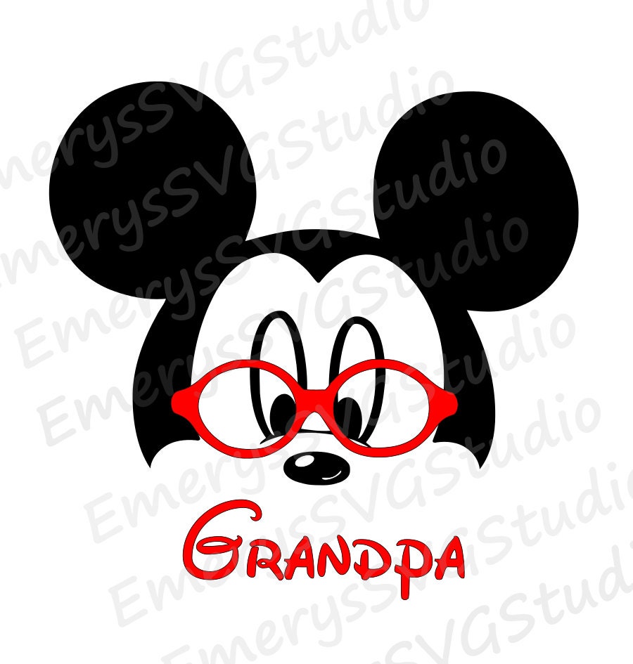 Download SVG DXF File for Grandpa Minnie with Reading Glasses from ...