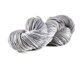 Worsted Yarn, Superwash Merino yarn, hand dyed, worsted weight yarn, wool yarn, 100% Superwash Merino, gray, grey, silver - Dove