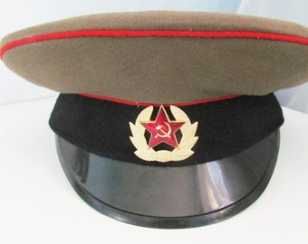 Vintage Military Hat cap Military Cap Army Cap Officer's Cap vintage in hats art Military collection