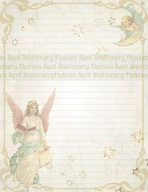 Angel Stationery Vintage Angel Stationery Page Printable Stationery