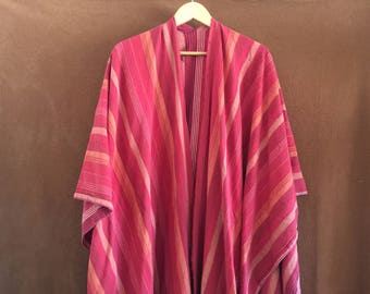 Linen Indian Blanket Poncho