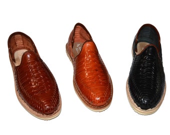 El Huarachero Model 1, Mexican Huaraches authentic leather, vaqueta cowhide, Huaraches Mexicanos, Mexican sandals