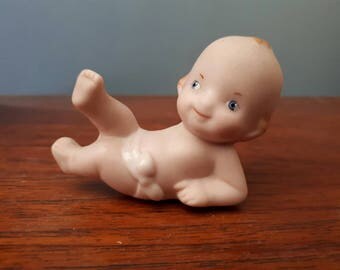 Vintage Porcelain Piano Baby Kewpie Bisque