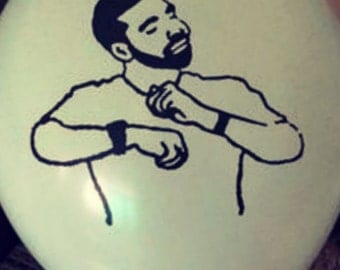 Drake with my woes balloons
