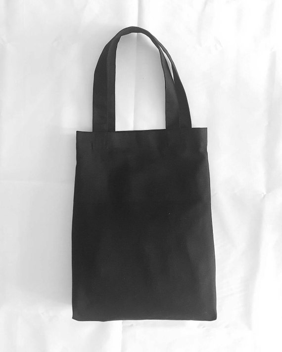 Tote Black bag book bagblack tote bag canvas canvas by OnlyBoxGift