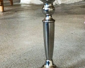silver candlestick holder
