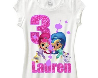 shimmer and shine birthday shirt