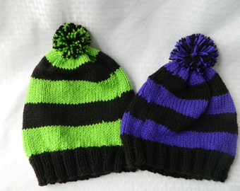 Striped Slouch Beanie