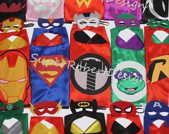 Superhero Capes for kids Superhero birthday party pack 10,11,12 Kids superhero cape and mask Super hero cape kids Superhero capes bulk