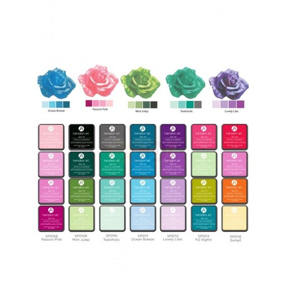 Hampton Art Mini Dye Ink Pads 4 colors by ArtsyCraftyEmporium