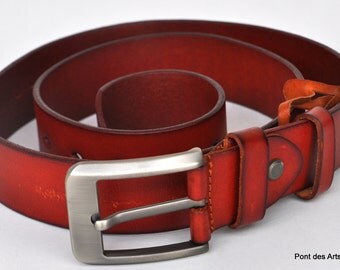 Leather Belt, Full Grain Leather Belt, Italian Brown Leather Belt, Mens Leather Belt, Womens Leather Belt ,Christmas gift