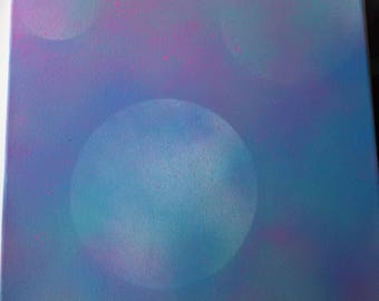 Orbs *Unique Painting, Spray Paint on Canvas