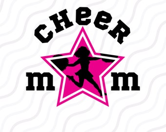 Cheer Mom SVG, Cheerleader SVG, Mom SVG Cut table Design,svg,dxf,png Use With Silhouette Studio & Cricut_Instant Download
