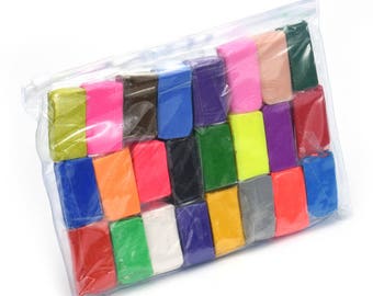 24 Colors Polymer Clay Fimo Block Modelling Moulding DIY Toys Soft clay +5 Tools