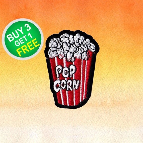 Popcorn Patches Food Set Patches Patch Iron On Patch