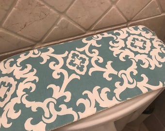 Toilet Tank Topper Runner Cover Blue Floral Paisley Toilet Tank Topper Runner Cover Blue Floral Paisley