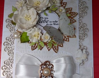 Hochzeit, Jubiläumkarte, handgemacht, Wedding, hochzeit Geschenk