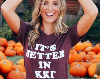 It's Better in Kappa Kappa Gamma Triblend Tee / Greek, Sorority, Chapter / KKG