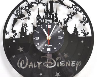 DISNEY CLOCK VINYL record wall clock Disney Castle clock vinyl wall decor Disney kids gift Disney gift Disney World Disney decoration Disney