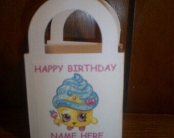 Shopkins personalized Birthday party goody bags / boxes set of 12